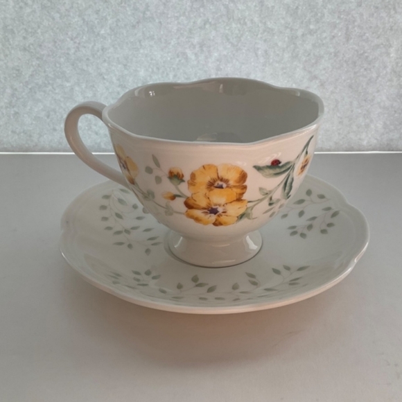 Lenox Butterfly Meadow 🦋 Tea Cup and Saucer - NWT - Picture 3 of 14